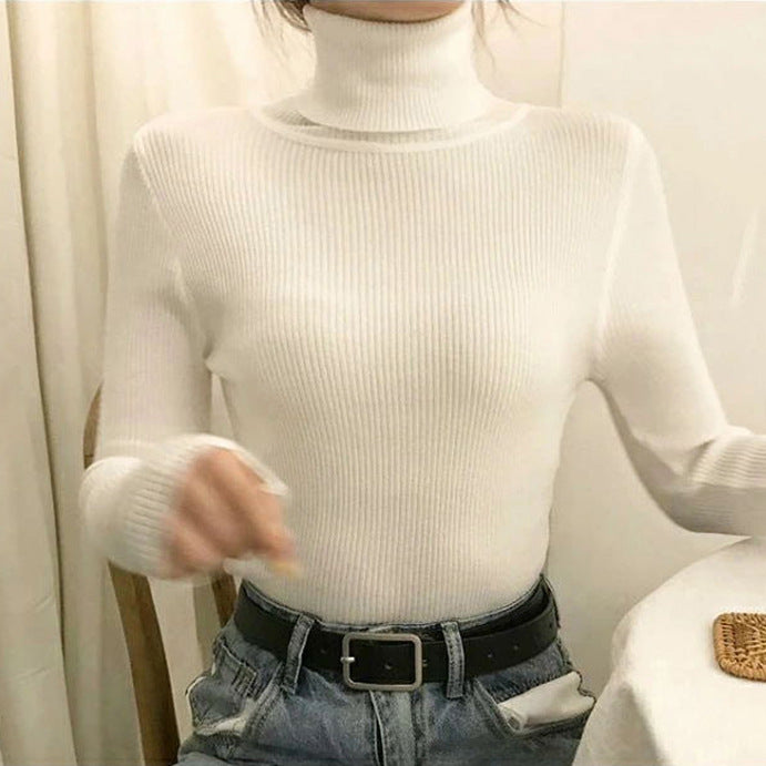 Bottoming Shirt 3 Kinds Of Rib Knitted Top