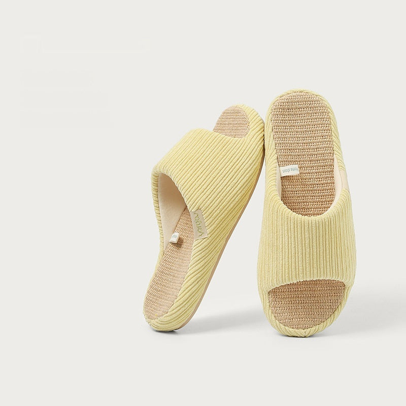 High-end Linen Slippers Office Diablement Fort Yi Ju Home Indoor Sweat-absorbent Non-slip
