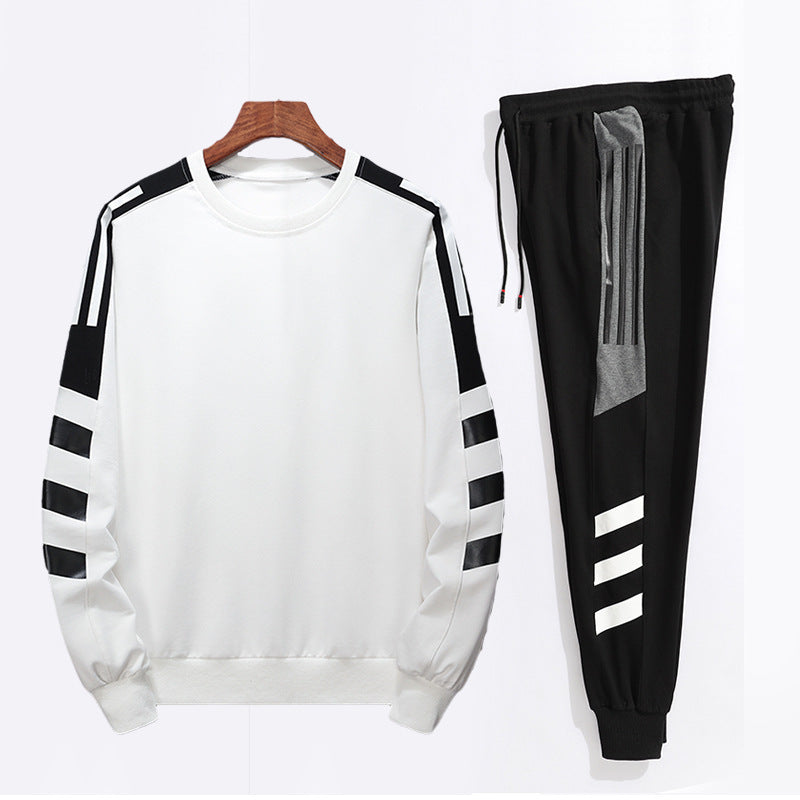 Autumn New Fat Plus Size Loose Sports Suit Male Youth Leisure