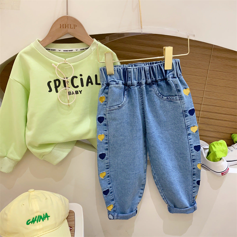 Girls Harem Jeans Children Korean Style