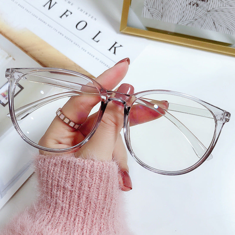Large Frame Anti-blue Light Glasses Frame Myopia Finished Flat Frame