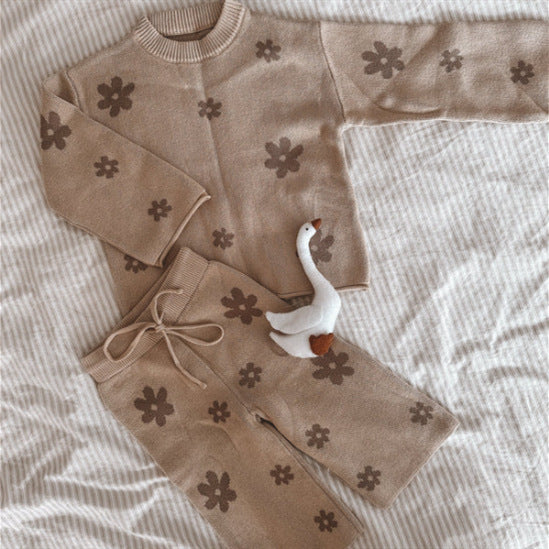 Boys And Girls Fashion Personality Sweater Suit