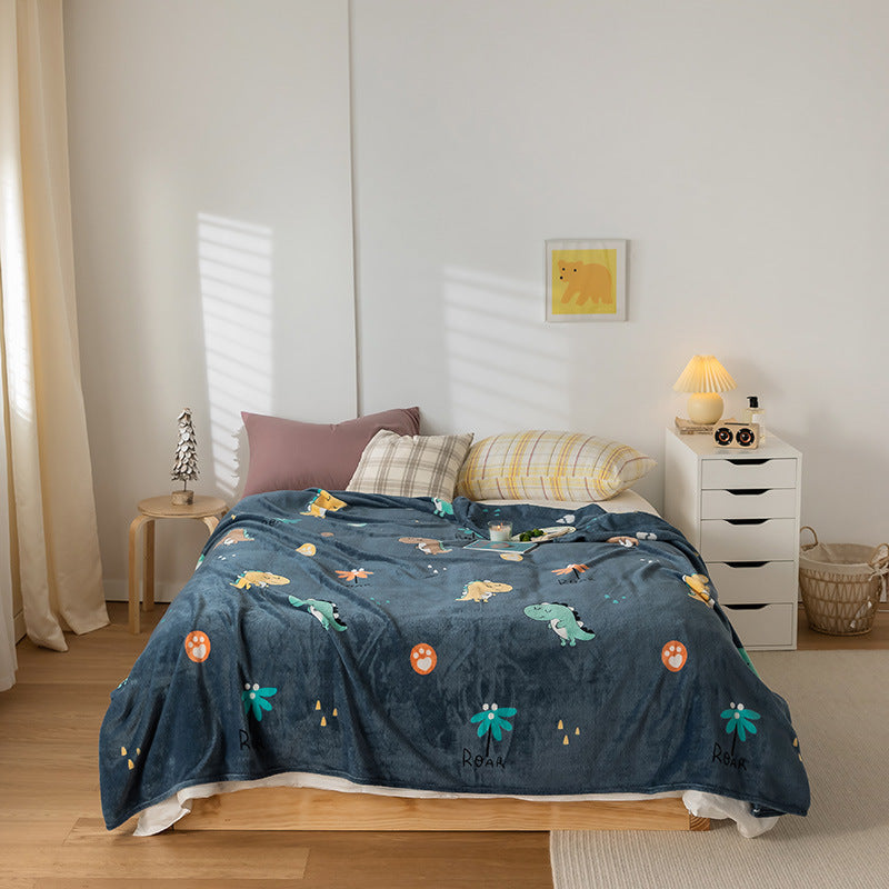 Creative Printing Warm Thickened Flannel Blanket