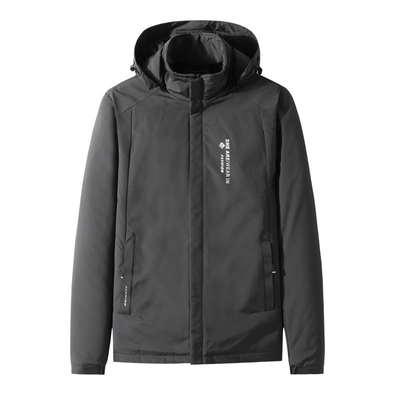 Athleisure Stand-up Collar And Hooded Padded Cotton Jacket