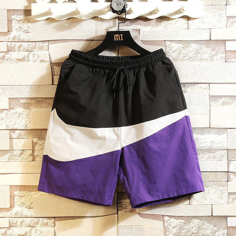 Summer Men's Shorts Korean Style Trend Multicolor Sports Beach Pants Loose Plus Size Couple Large Trunks