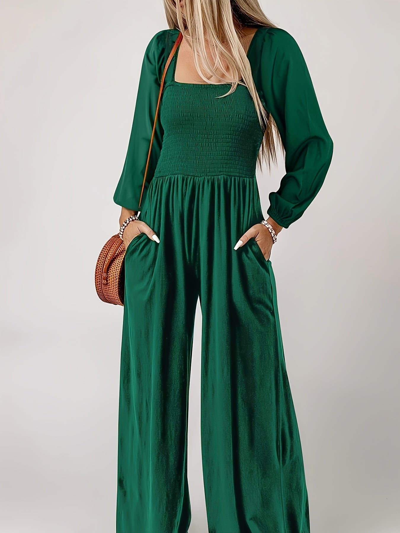 Women's Fashion Wide Leg Trousers Simple Commute Style