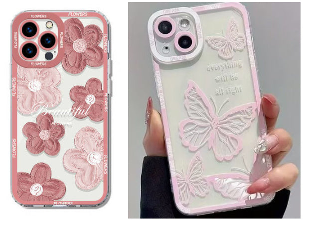 Oil Painting Flowers Phone Case Transparent