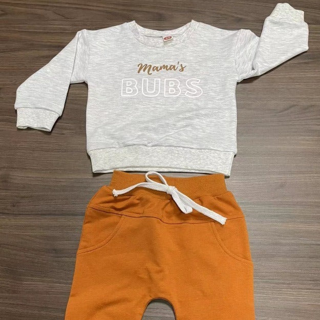 Boys' Casual BUBS Letter Print Top Trousers