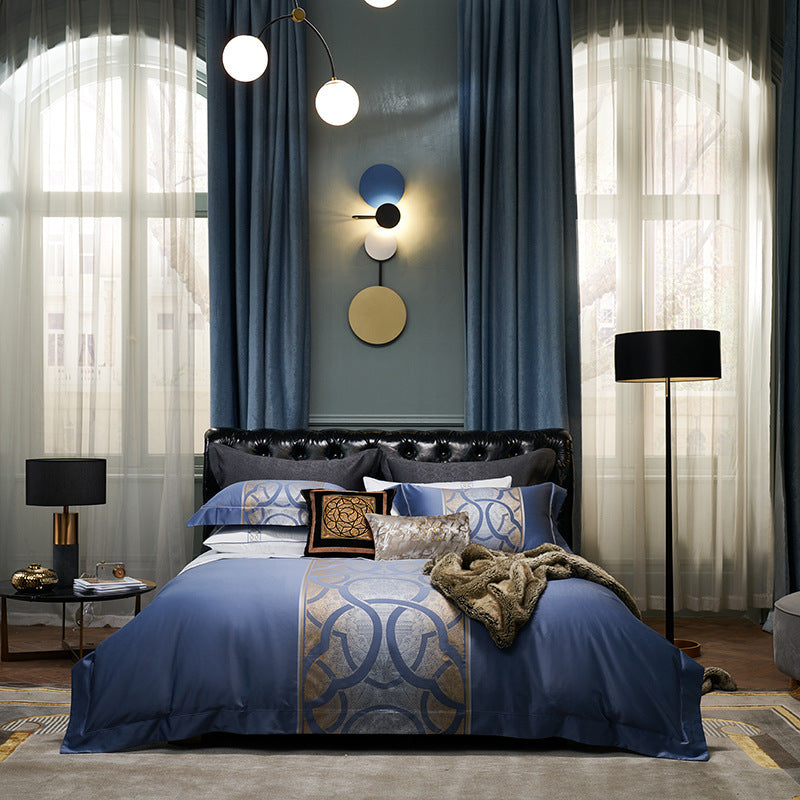 All Cotton Pure Cotton Yarn-dyed Jacquard Household Four-piece Set