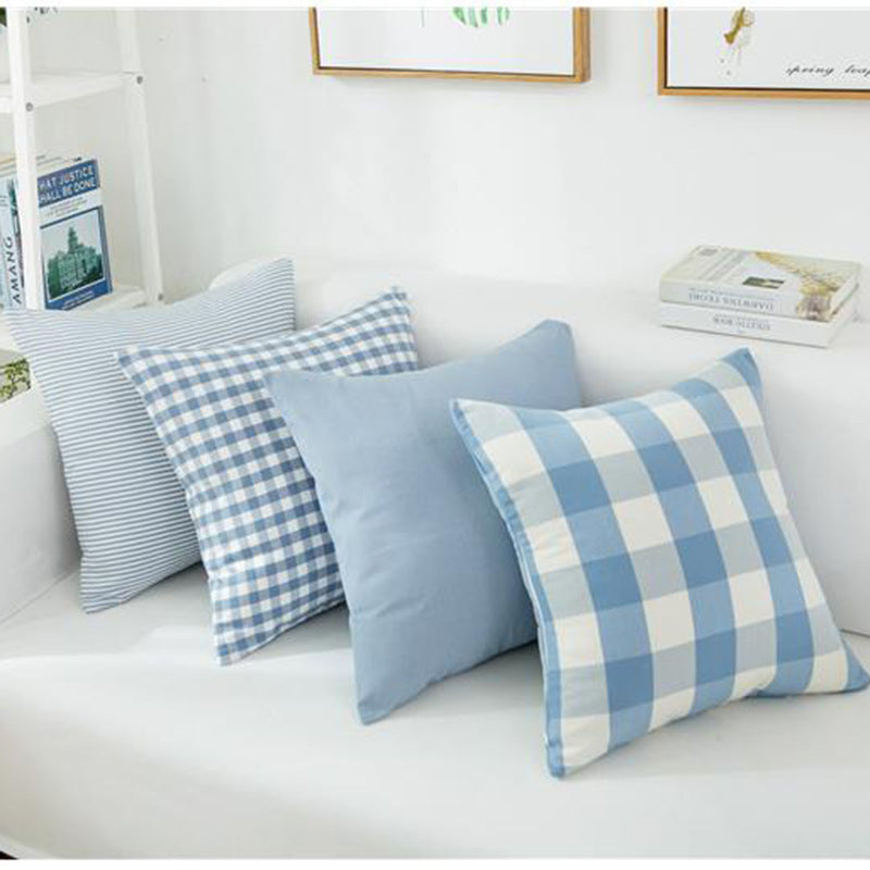 New Nordic Plaid Pillowcase Without Core