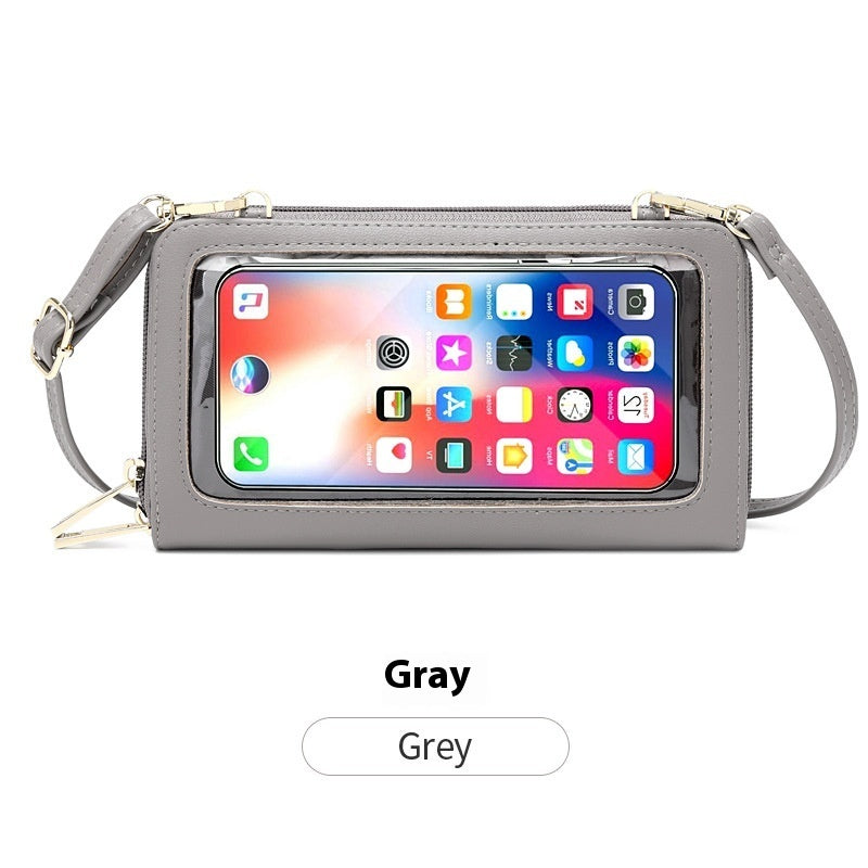 Touch Screen Phone Bag Women's Crossbody Anti-theft Swiping Long Wallet