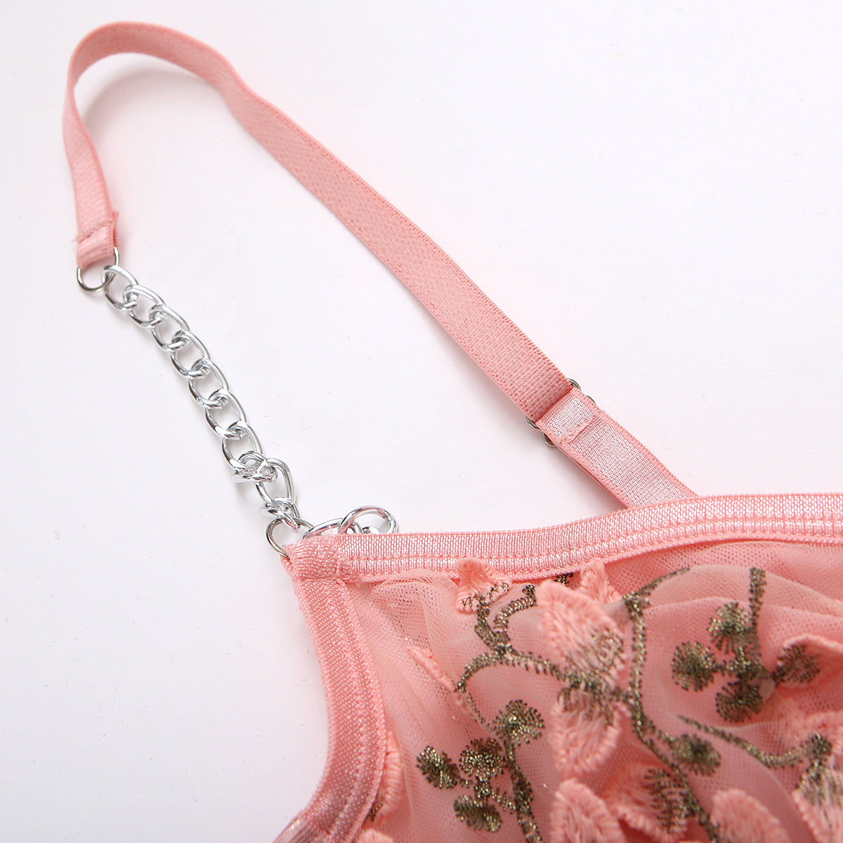 European And American Underwear Lace Embroidery Metal