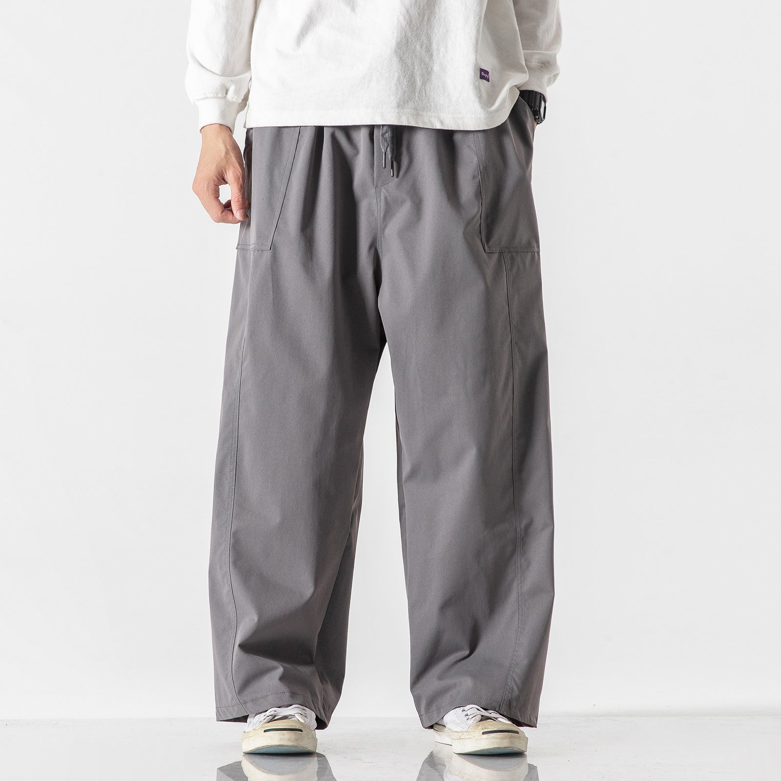 Harem Pants Overalls Straight Trendy Wide Legs