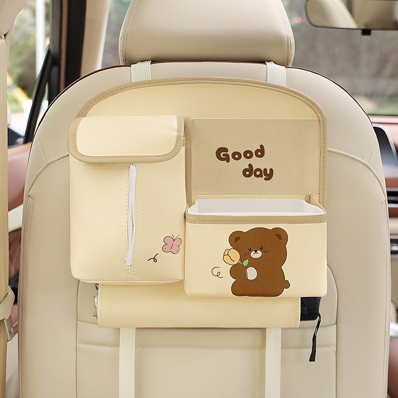 Multifunctional Car Storage Bag Cute Cartoon Rear Seat Back-mounted Storage Bag