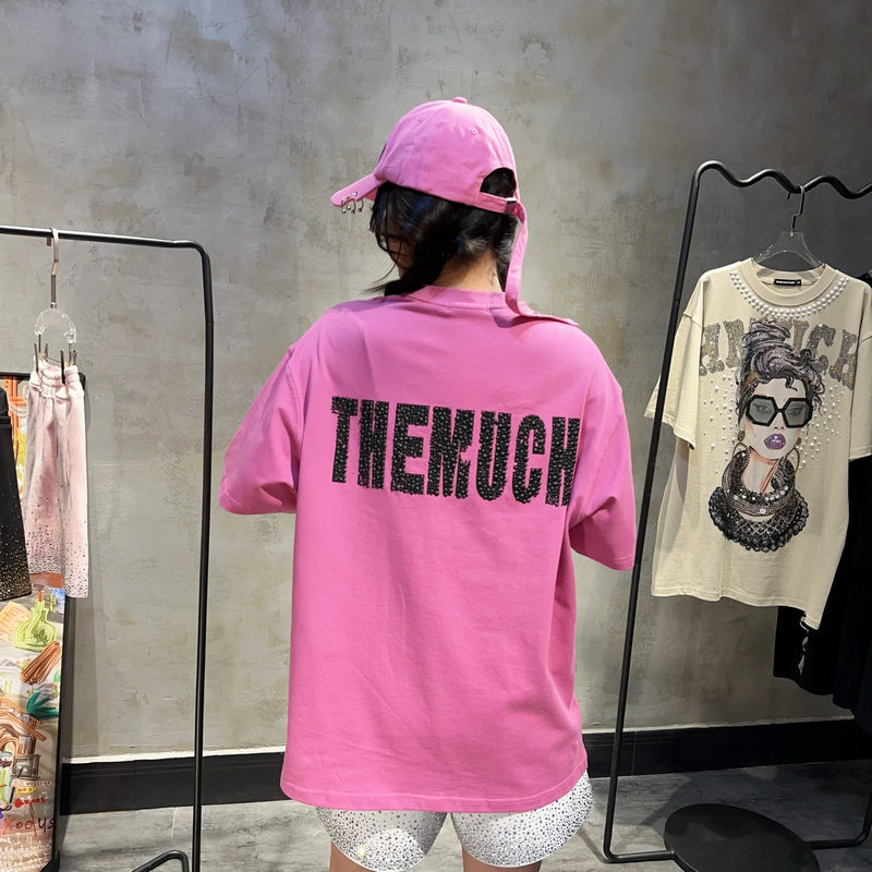 Women's Sunglasses Sweet Cool Cute Loose Inkjet Short Sleeve
