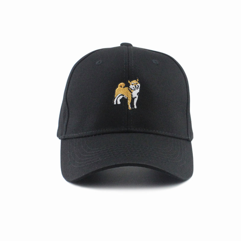 Smiling Chaigou Embroidery Curved Border Cute Student Hat
