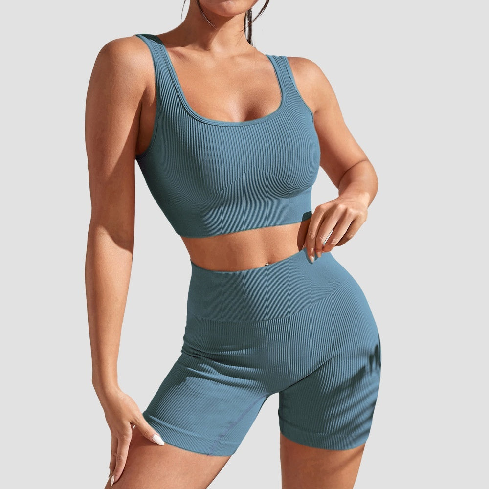 Sports Suit Fitness Clothes Tight Sexy Short Sleeve