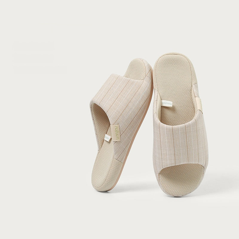 High-end Linen Slippers Office Diablement Fort Yi Ju Home Indoor Sweat-absorbent Non-slip