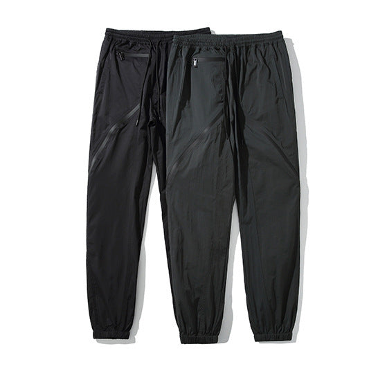 Hipster Loose Zip Irregular Casual Pants Men