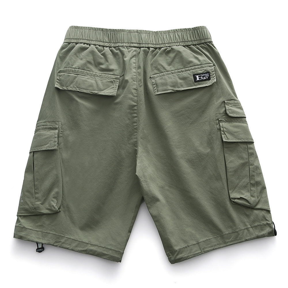 Men's Cropped Pants Youth Fashion Shorts Striped Trend