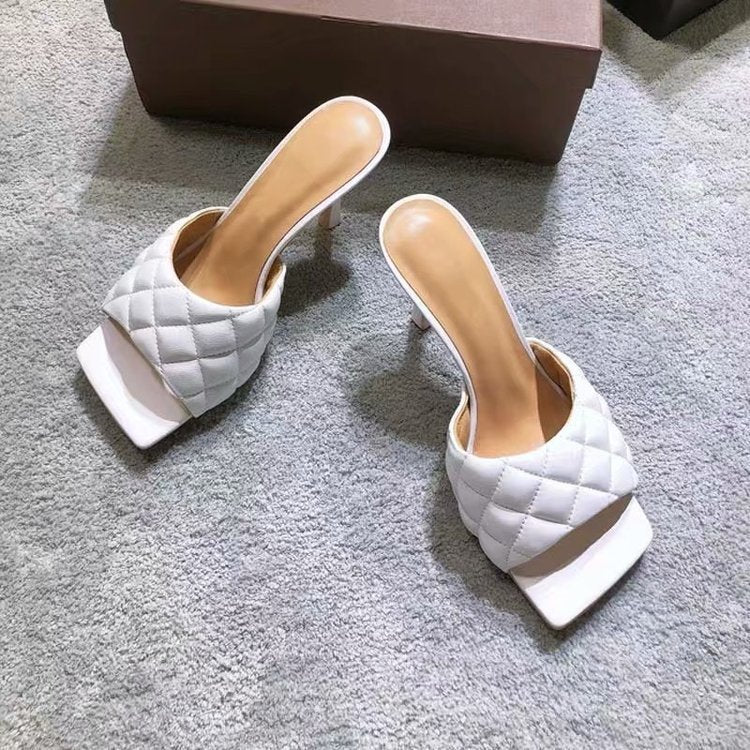 Diamond square head Roman slippers