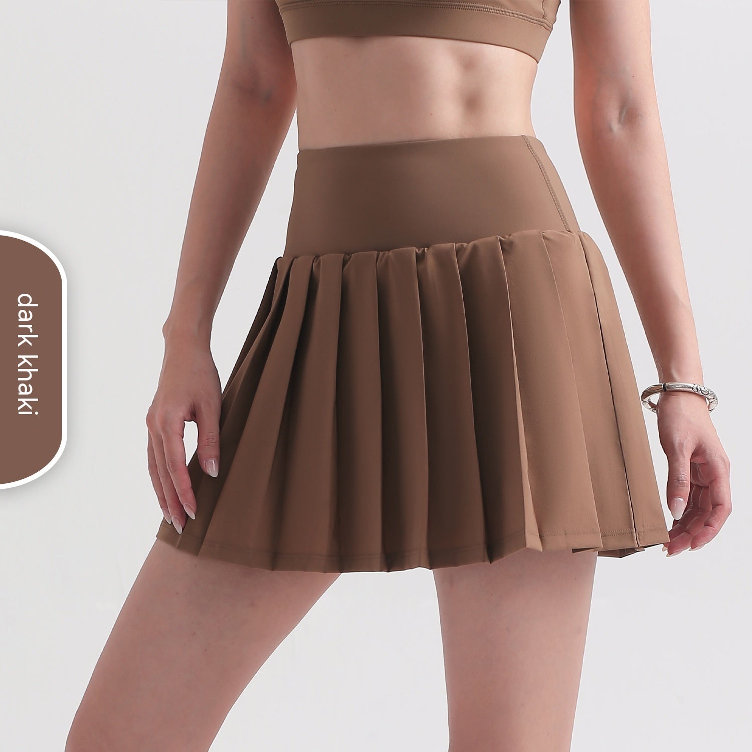 Pleated Anti-exposure One-piece Fitness Running Sports Skirt