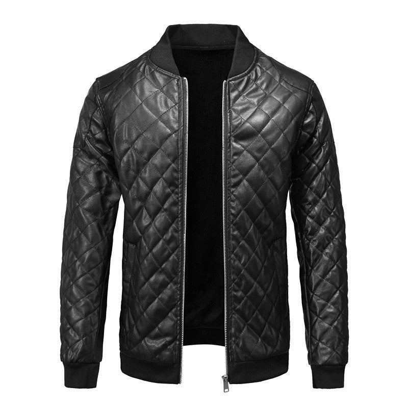 Men's Clothing Slim-fitting Biker Pu Leather Jacket Coat