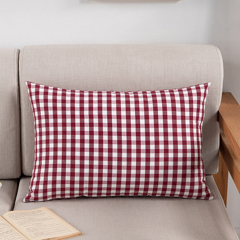 New Nordic Plaid Pillowcase Without Core