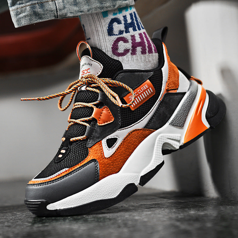 Men's thick-soled mesh casual shoes
