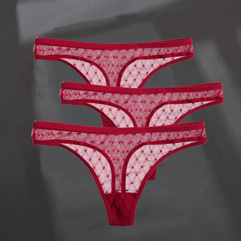Fashion Sexy Solid Color Breathable Women's Thong