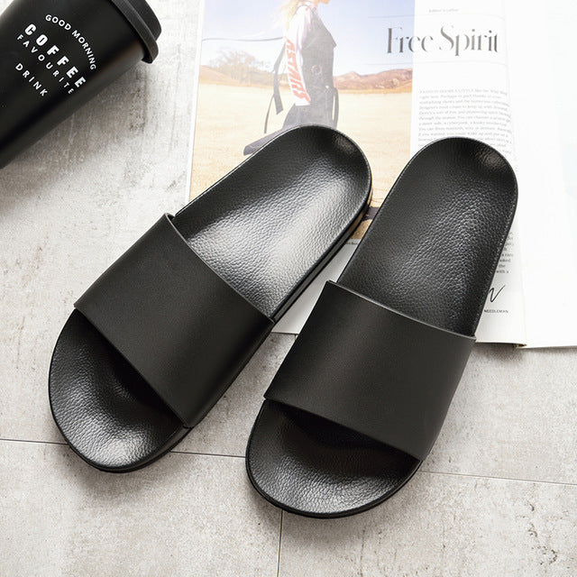 Household non-slip slippers with soft bottom