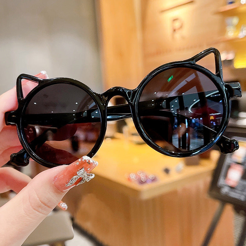 Cat Ears Sunglasses Girl Anti Uv Sunshade Trendy