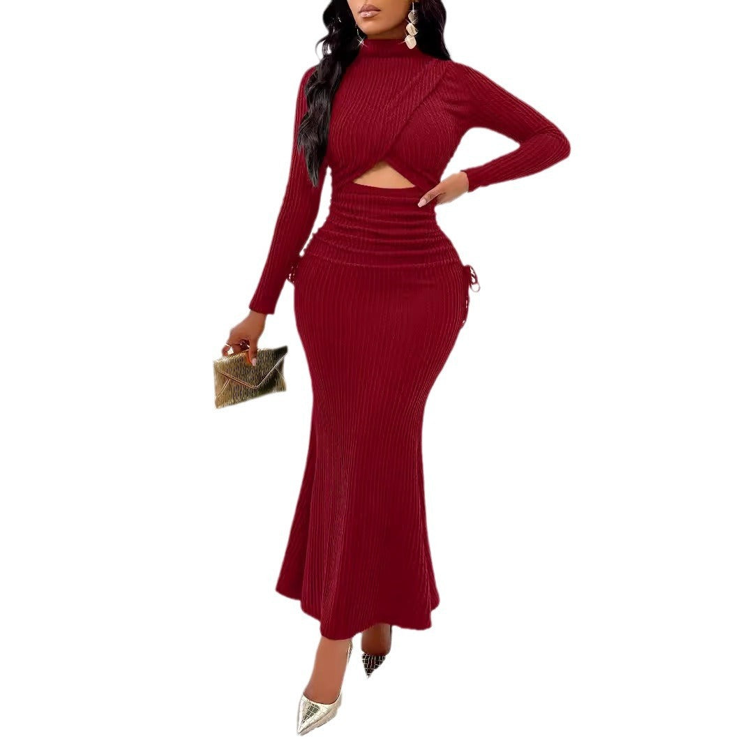 Autumn New Women's Round Neck Dress