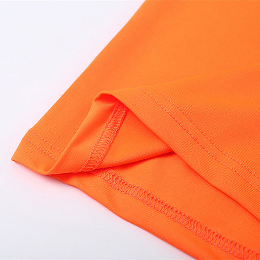 New women's sling round neck hollow two-piece skirt