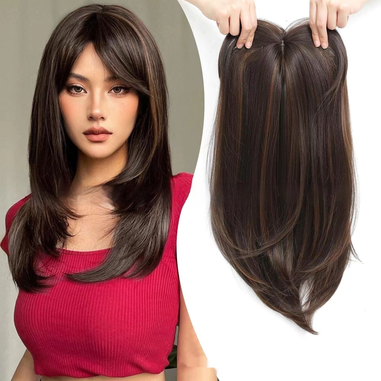 Amazon Foreign Trade Top Hair Supplementing Piece Women