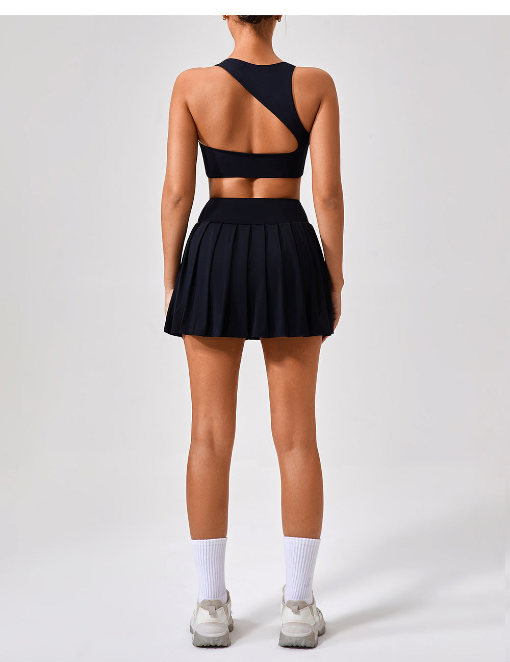 Nude Feel Exercise Skort Slim Elastic Belt Quick-drying Yoga Skirt