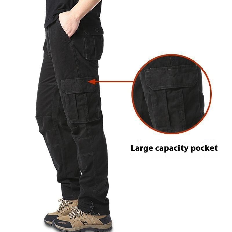 Cotton Tooling Plus Size Trousers Multi-pocket Wear-resistant