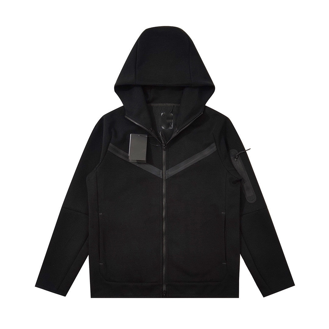 Men's Cotton Knitting Hooded Zipper Sweater Sports Casual Jacket