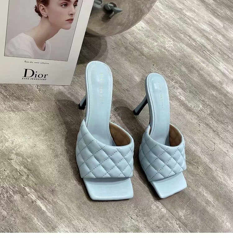 Diamond square head Roman slippers