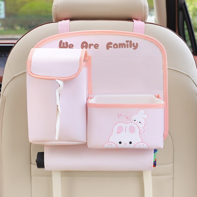 Multifunctional Car Storage Bag Cute Cartoon Rear Seat Back-mounted Storage Bag