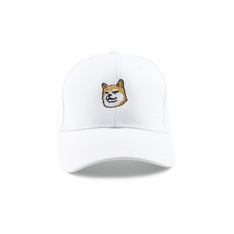 Smiling Chaigou Embroidery Curved Border Cute Student Hat