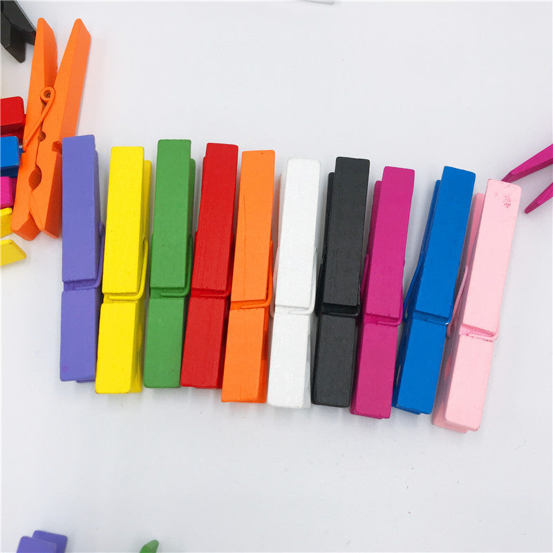 25354572 Color Wooden Clip Photo DIY Handmade Accessories Little Clip