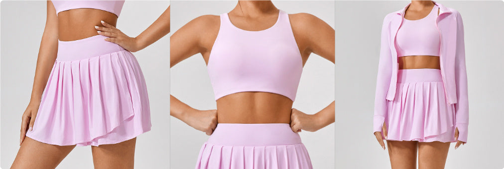 Nude Feel Exercise Skort Slim Elastic Belt Quick-drying Yoga Skirt