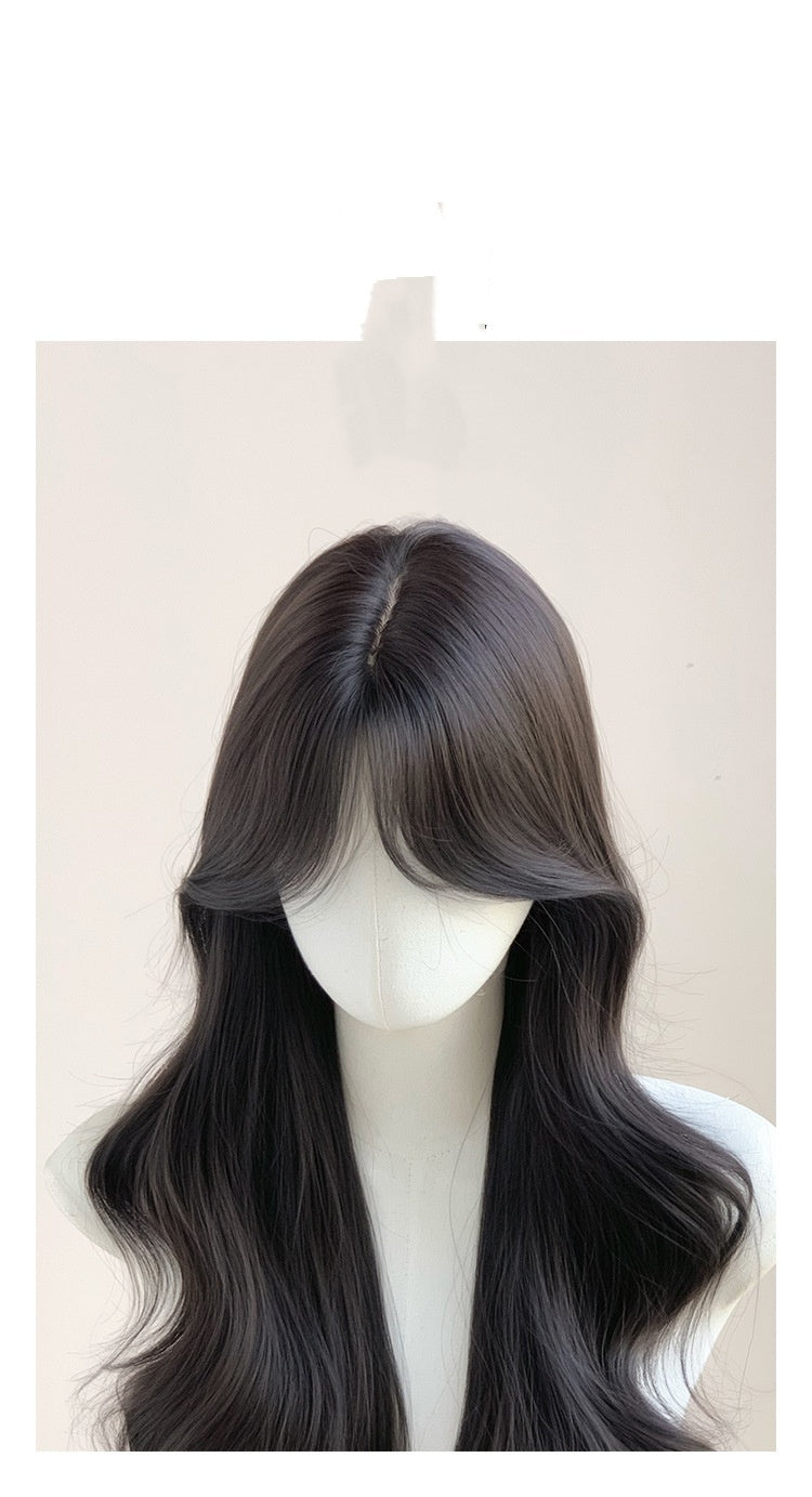 Eight-character Bangs Big Wave Seamless Natural Breathable Hair Supplementing Piece
