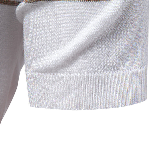 Fashion Striped Men's Business Short-sleeved Shirt