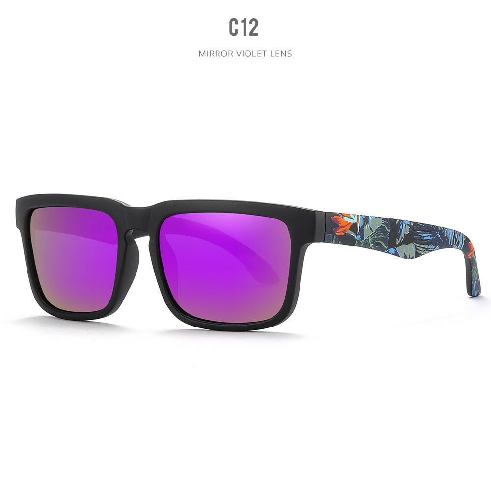 Outdoor Sunglasses Square Sunglasses Colorful Real Film UV Protection