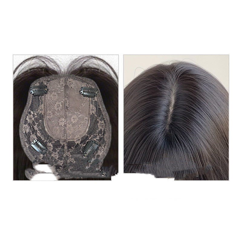 Eight-character Bangs Big Wave Seamless Natural Breathable Hair Supplementing Piece
