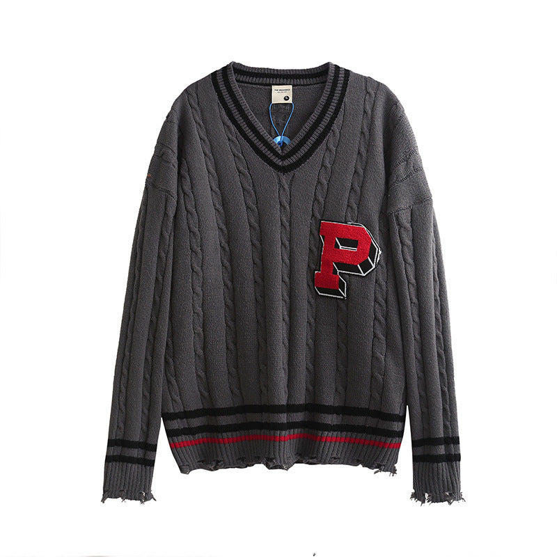Ins Loose Top Retro Style Sweater