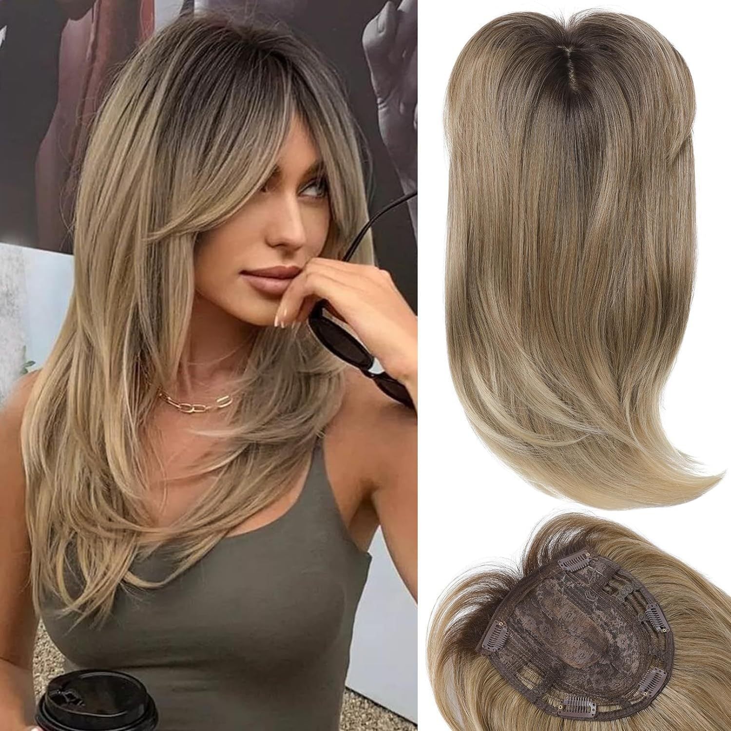 Amazon Foreign Trade Top Hair Supplementing Piece Women