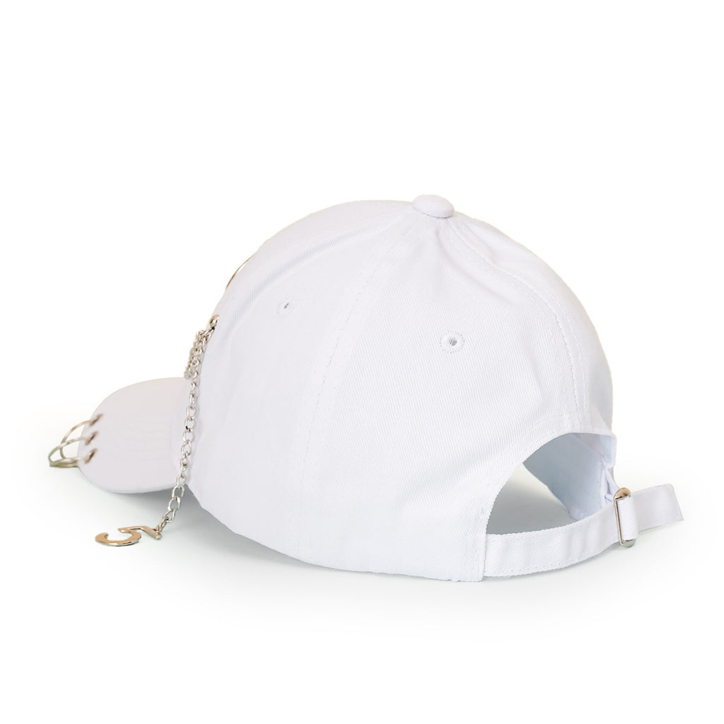 Wide-brimmed Baseball Hat With Chain Hoop